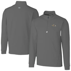 Baltimore Ravens Cutter & Buck Big & Tall Traverse Eco Tri-Blend DryTec Quarter-Zip Jacket Gray | NFL