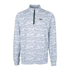 Baltimore Ravens Cutter & Buck Big & Tall Traverse Eco Camo Tri-Blend DryTec Quarter-Zip Jacket Charcoal | NFL