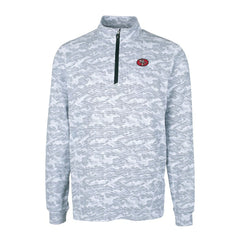 San Francisco 49ers Cutter & Buck Big & Tall Traverse Eco Camo Tri-Blend DryTec Quarter-Zip Jacket Charcoal | NFL