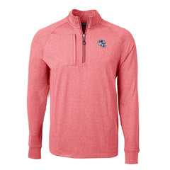 Buffalo Bills Cutter & Buck Big & Tall Adapt Eco Raglan Quarter-Zip Jacket Heather Red | NFL