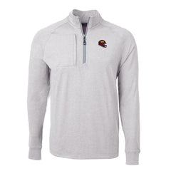 Washington Commanders Cutter & Buck Big & Tall Adapt Eco Raglan Quarter-Zip Jacket Heather Gray | NFL