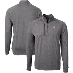 Arizona Cardinals Cutter & Buck Big & Tall Adapt Eco Raglan Quarter-Zip Jacket Heather Black | NFL