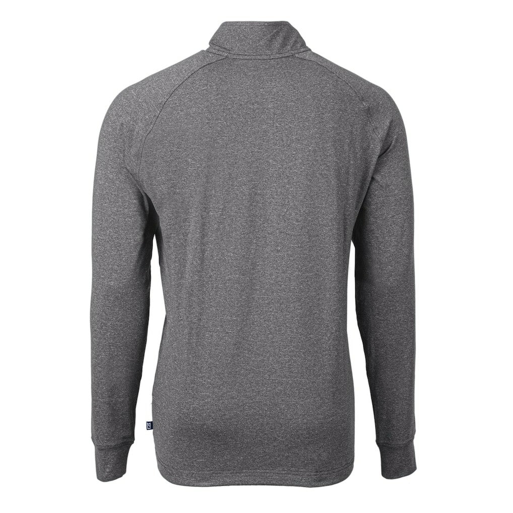 Arizona Cardinals Cutter & Buck Big & Tall Adapt Eco Raglan Quarter-Zip Jacket Heather Black | NFL