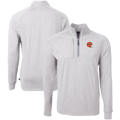 Cincinnati Bengals Cutter & Buck Big & Tall Adapt Eco Raglan Quarter-Zip Jacket Heather Gray | NFL