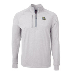 Los Angeles Chargers Cutter & Buck Big & Tall Adapt Eco Raglan Quarter-Zip Jacket Heather Gray | NFL