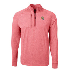 San Francisco 49ers Cutter & Buck Big & Tall Adapt Eco Raglan Quarter-Zip Jacket Heather Scarlet | NFL