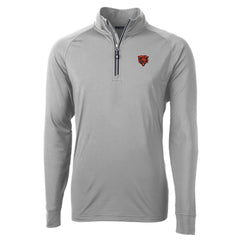 Chicago Bears Cutter & Buck Big & Tall Adapt Eco DryTec Raglan Quarter-Zip Jacket Gray | NFL