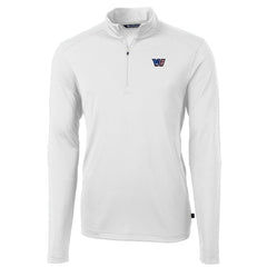 Washington Commanders Cutter & Buck Big & Tall Americana Virtue Eco Pique Quarter-Zip Jacket White | NFL
