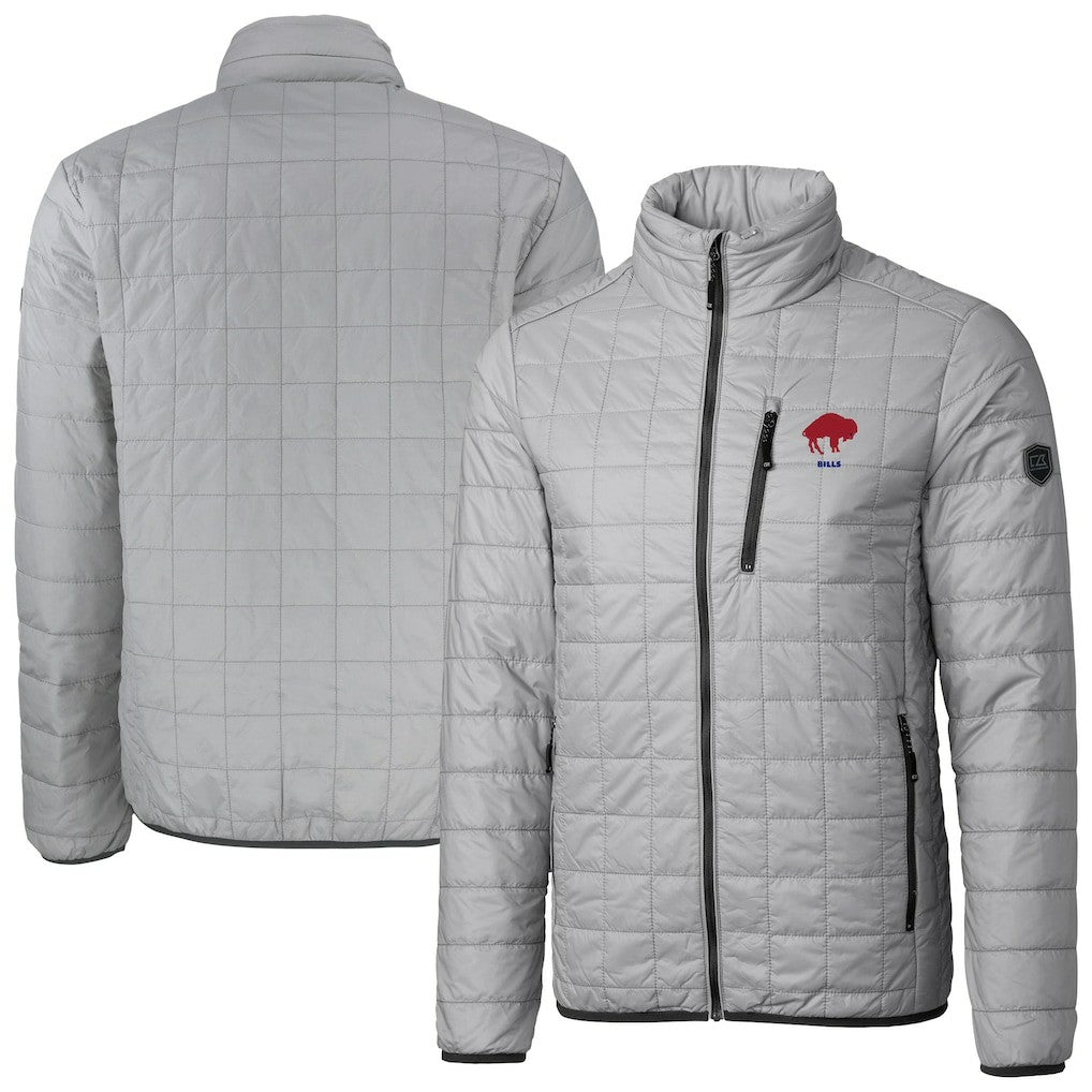 Buffalo Bills Cutter & Buck Big & Tall Rainier PrimaLoft Eco Insulated Full-Zip Puffer Jacket Gray | NFL