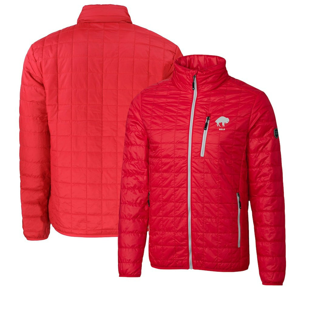 Buffalo Bills Cutter & Buck Big & Tall Rainier PrimaLoft Eco Insulated Full-Zip Puffer Jacket Red | NFL