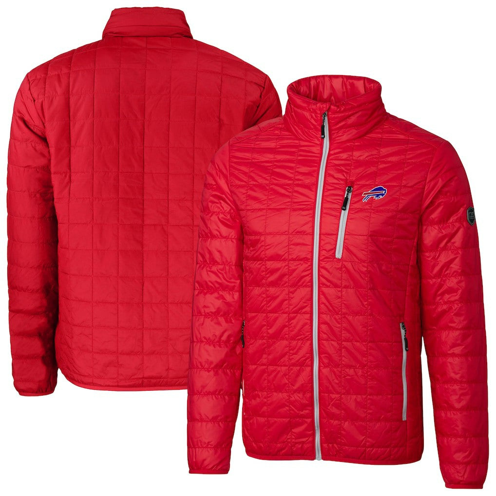 Buffalo Bills Cutter & Buck Big & Tall Rainier PrimaLoft Eco Insulated Full-Zip Hoodie Puffer Jacket Red | NFL