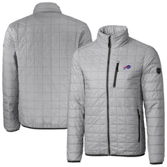 Buffalo Bills Cutter & Buck Big & Tall Rainier PrimaLoft Eco Insulated Full-Zip Hoodie Puffer Jacket Gray | NFL