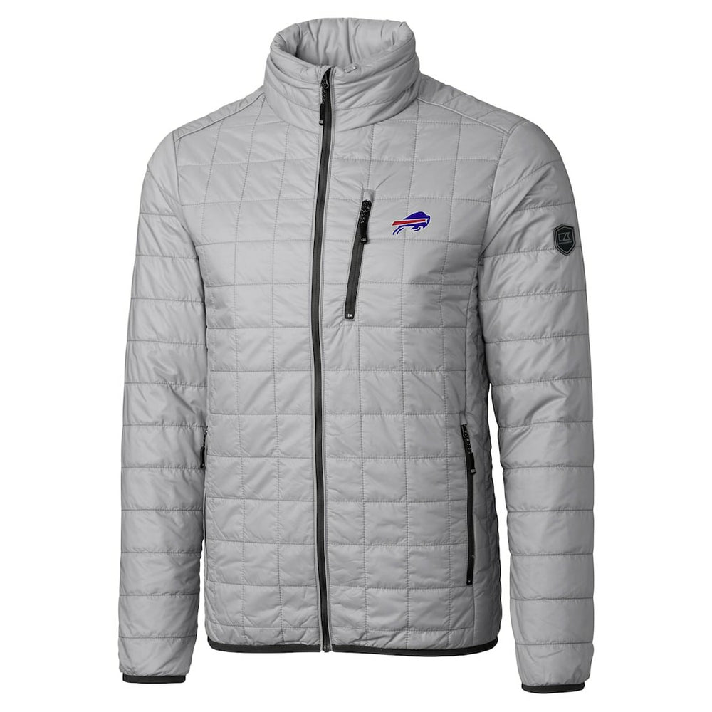 Buffalo Bills Cutter & Buck Big & Tall Rainier PrimaLoft Eco Insulated Full-Zip Hoodie Puffer Jacket Gray | NFL