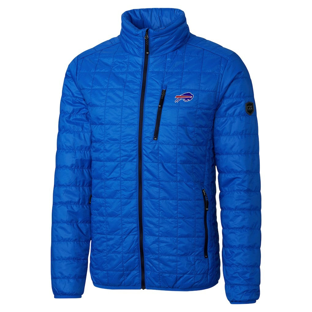 Buffalo Bills Cutter & Buck Big & Tall Rainier PrimaLoft Eco Insulated Full-Zip Hoodie Puffer Jacket Royal | NFL