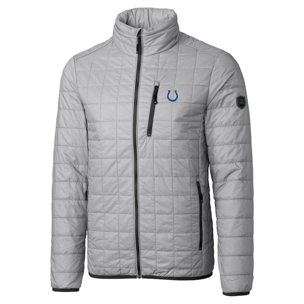 Indianapolis Colts Cutter & Buck Big & Tall Rainier PrimaLoft Eco Insulated Full-Zip Hoodie Puffer Jacket Gray | NFL