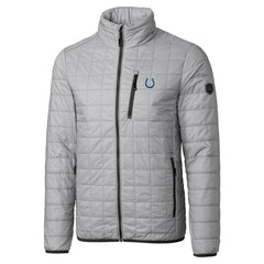 Indianapolis Colts Cutter & Buck Big & Tall Rainier PrimaLoft Eco Insulated Full-Zip Hoodie Puffer Jacket Gray | NFL