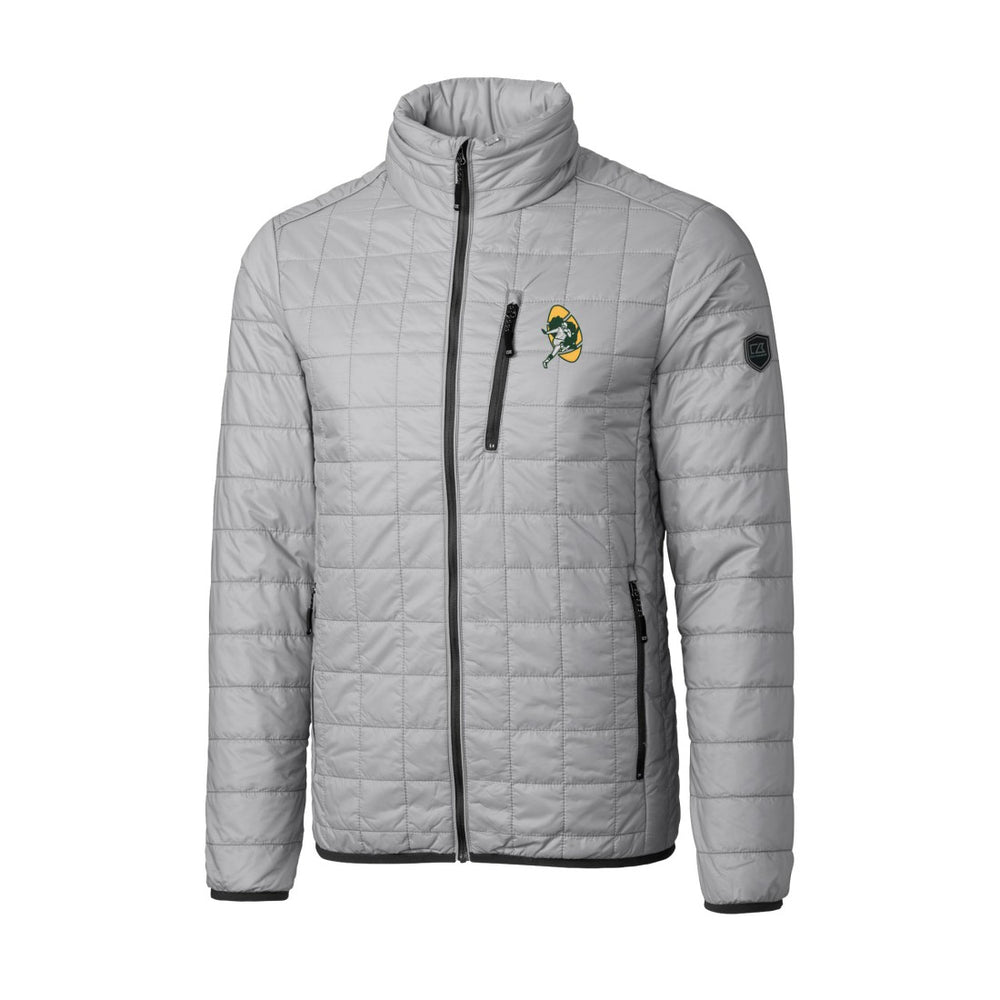 Green Bay Packers Cutter & Buck Big & Tall Rainier PrimaLoft Eco Insulated Full-Zip Puffer Jacket Gray | NFL