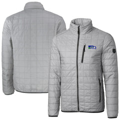 Seattle Seahawks Cutter & Buck Big & Tall Rainier PrimaLoft Eco Insulated Full-Zip Puffer Jacket Gray | NFL