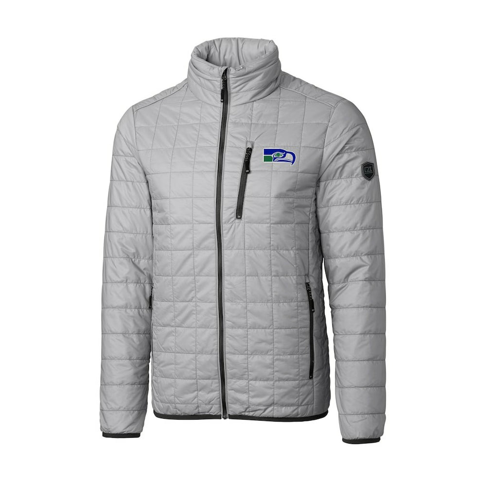 Seattle Seahawks Cutter & Buck Big & Tall Rainier PrimaLoft Eco Insulated Full-Zip Puffer Jacket Gray | NFL