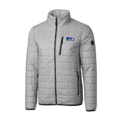 Seattle Seahawks Cutter & Buck Big & Tall Rainier PrimaLoft Eco Insulated Full-Zip Puffer Jacket Gray | NFL