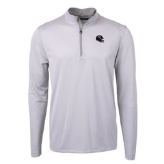 Chicago Bears Cutter & Buck Big & Tall Virtue Eco Pique Micro Stripe Tri-Blend Quarter-Zip Jacket Gray | NFL