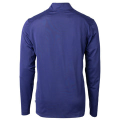 Buffalo Bills Cutter & Buck Big & Tall Virtue Eco Pique Micro Stripe Tri-Blend Quarter-Zip Jacket Royal | NFL