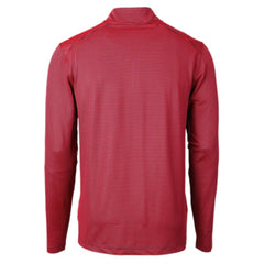 New England Patriots Cutter & Buck Big & Tall Virtue Eco Pique Micro Stripe Tri-Blend Quarter-Zip Jacket Red | NFL