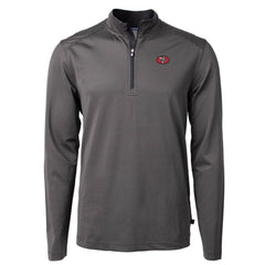 San Francisco 49ers Cutter & Buck Big & Tall Virtue Eco Pique Micro Stripe Tri-Blend Quarter-Zip Jacket Black | NFL