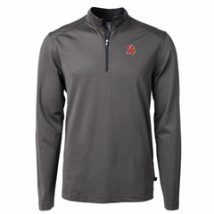 Tampa Bay Buccaneers Cutter & Buck Big & Tall Virtue Eco Pique Micro Stripe Tri-Blend Quarter-Zip Jacket Black | NFL