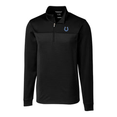 Indianapolis Colts Cutter & Buck Traverse Eco Stripe Tri-Blend DryTec Quarter-Zip Jacket Black | NFL