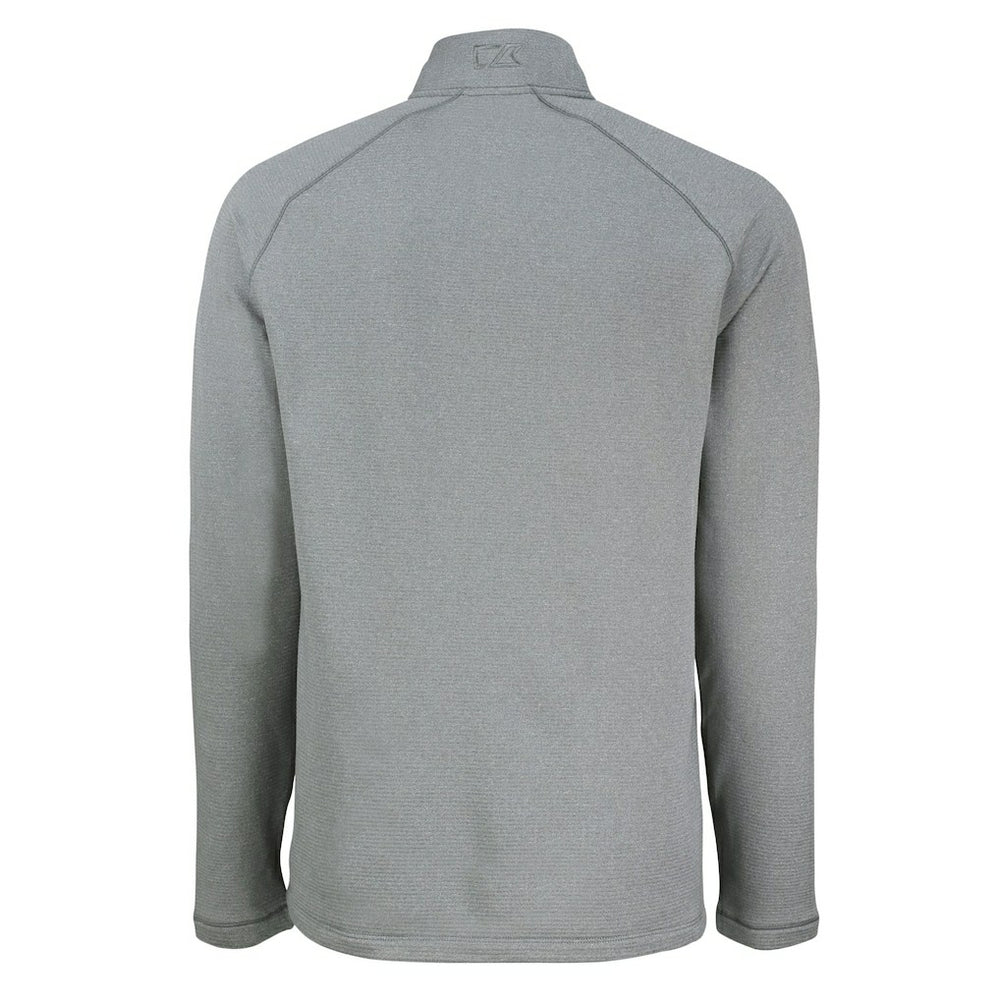 Baltimore Ravens Cutter & Buck Peshastin Eco Fleece Tri-Blend Raglan Recycled Quarter-Zip Jacket Heather Gray | NFL