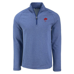Buffalo Bills Cutter & Buck Peshastin Eco Fleece Tri-Blend Raglan Recycled Quarter-Zip Jacket Heather Royal | NFL