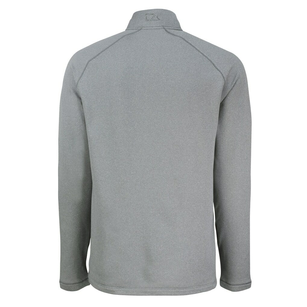 Atlanta Falcons Cutter & Buck Peshastin Eco Fleece Tri-Blend Raglan Recycled Quarter-Zip Jacket Heather Gray | NFL