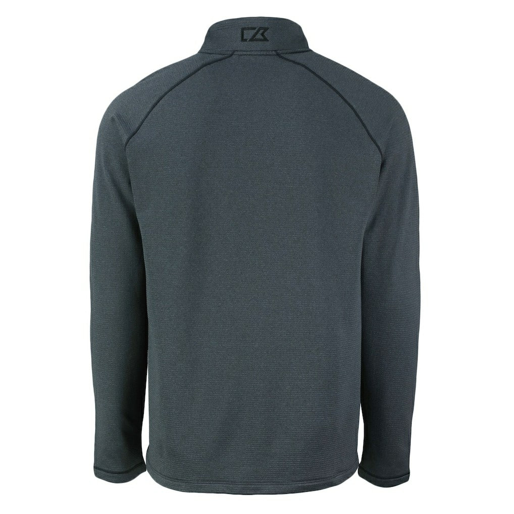 Carolina Panthers Cutter & Buck Peshastin Eco Fleece Tri-Blend Raglan Recycled Quarter-Zip Jacket Heather Black | NFL