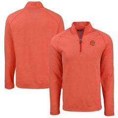 Cincinnati Bengals Cutter & Buck Peshastin Eco Fleece Tri-Blend Raglan Recycled Quarter-Zip Jacket Heather Orange | NFL