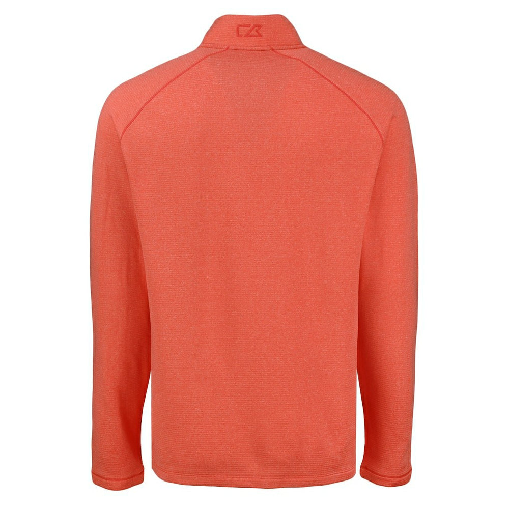 Cincinnati Bengals Cutter & Buck Peshastin Eco Fleece Tri-Blend Raglan Recycled Quarter-Zip Jacket Heather Orange | NFL