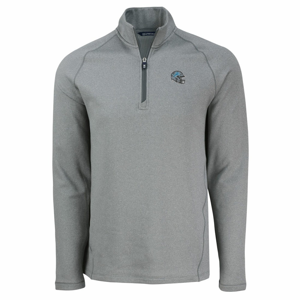 Detroit Lions Cutter & Buck Peshastin Eco Fleece Tri-Blend Raglan Recycled Quarter-Zip Jacket Heather Gray | NFL