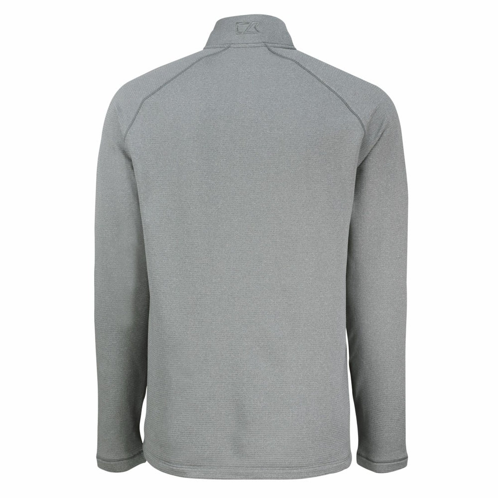 Detroit Lions Cutter & Buck Peshastin Eco Fleece Tri-Blend Raglan Recycled Quarter-Zip Jacket Heather Gray | NFL