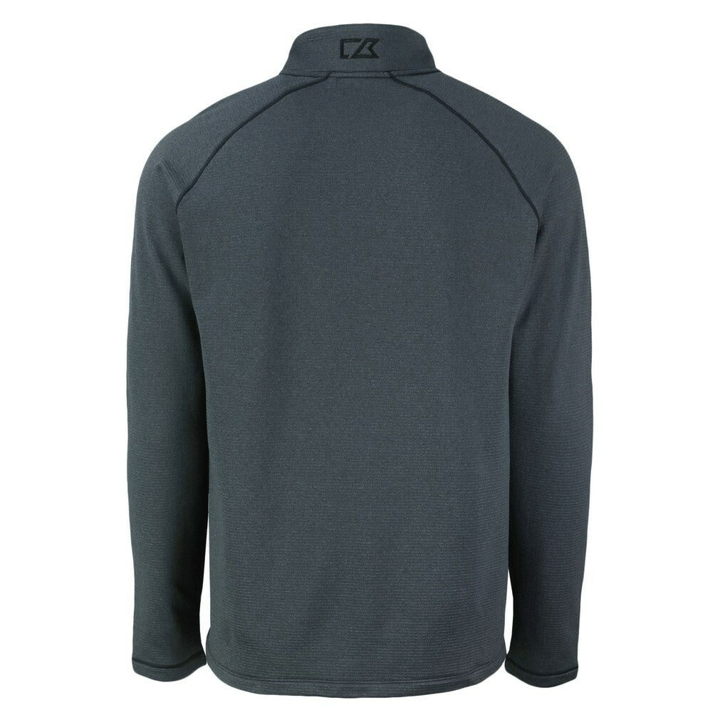 Green Bay Packers Cutter & Buck Peshastin Eco Fleece Tri-Blend Raglan Recycled Quarter-Zip Jacket Heather Black | NFL