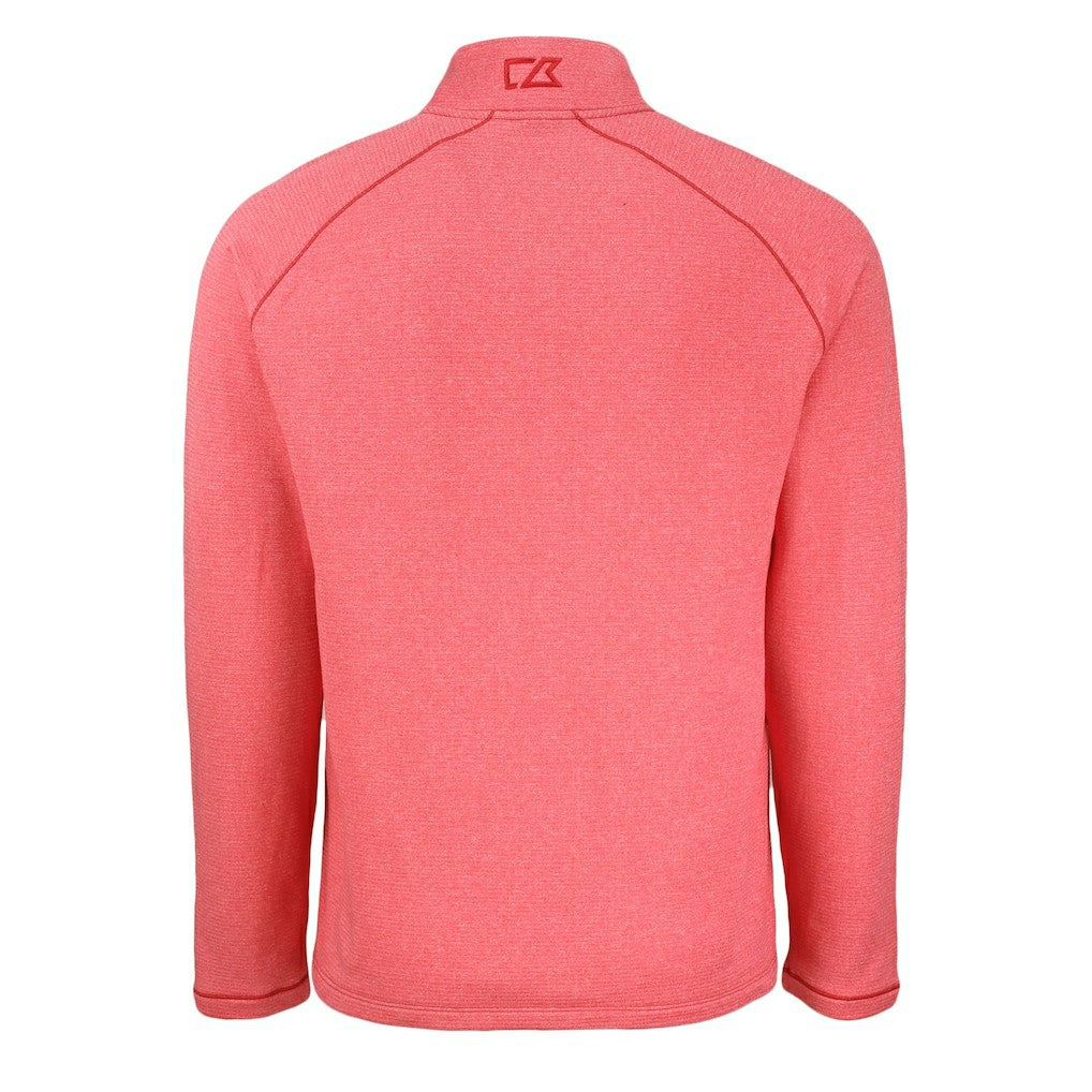Kansas City Chiefs Cutter & Buck Peshastin Eco Fleece Tri-Blend Raglan Recycled Quarter-Zip Jacket Heather Red | NFL