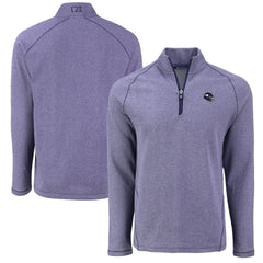 Minnesota Vikings Cutter & Buck Peshastin Eco Fleece Tri-Blend Raglan Recycled Quarter-Zip Jacket Heather Purple | NFL