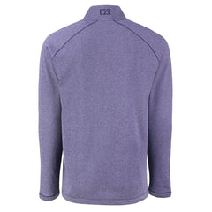 Minnesota Vikings Cutter & Buck Peshastin Eco Fleece Tri-Blend Raglan Recycled Quarter-Zip Jacket Heather Purple | NFL