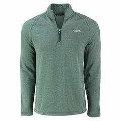 New York Jets Cutter & Buck Peshastin Eco Fleece Recycled Half-Zip Top Heather Green | NFL