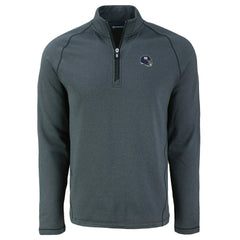 New York Giants Cutter & Buck Peshastin Eco Fleece Tri-Blend Raglan Recycled Quarter-Zip Jacket Heather Black | NFL