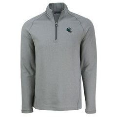 Philadelphia Eagles Cutter & Buck Peshastin Eco Fleece Tri-Blend Raglan Recycled Quarter-Zip Jacket Heather Gray | NFL