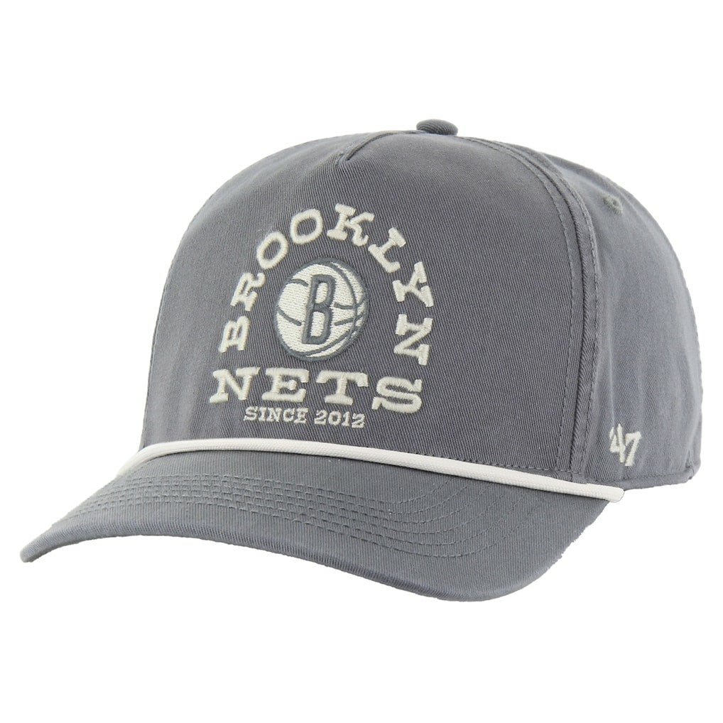 47 Brooklyn Nets Canyon Ranchero Hitch Adjustable Hat Charcoal - NBA