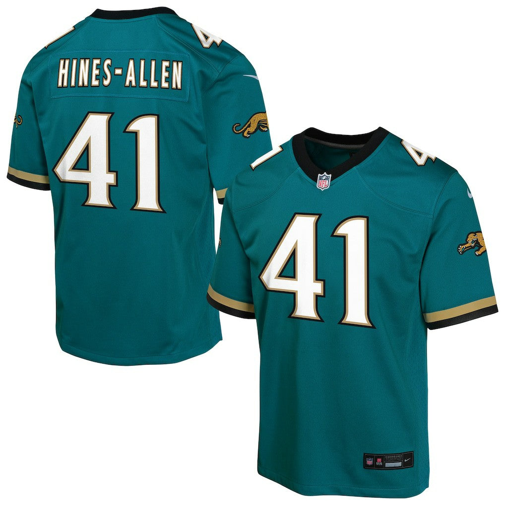 Josh Hines-Allen Jacksonville Jaguars Youth Alternate 2 Prowler Throwback Game Jersey Teal | Nike for Sale