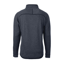 Detroit Lions Cutter & Buck Big & Tall Mainsail Sweater-Knit Raglan Half-Zip Jacket Heather Navy | NFL