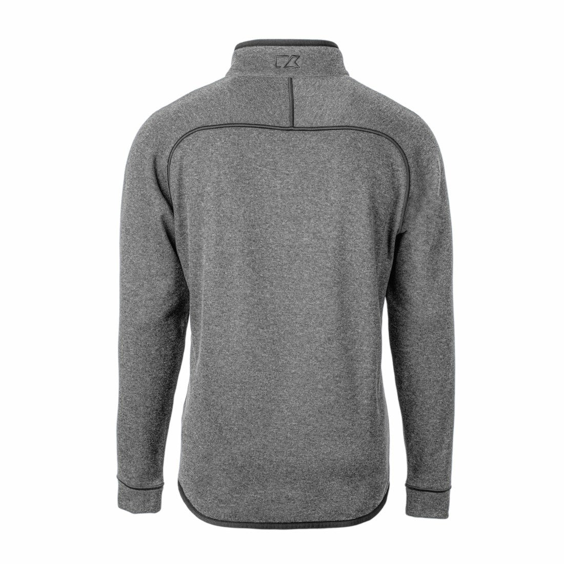 Philadelphia Eagles Cutter & Buck Big & Tall Mainsail Sweater-Knit Raglan Half-Zip Jacket Heather Gray | NFL