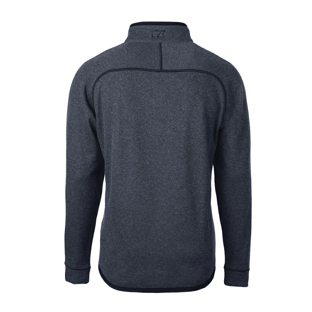 Los Angeles Chargers Cutter & Buck Big & Tall Mainsail Sweater-Knit Raglan Half-Zip Jacket Heather Navy | NFL